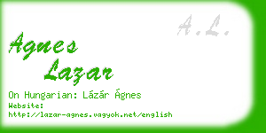agnes lazar business card