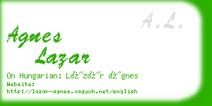 agnes lazar business card